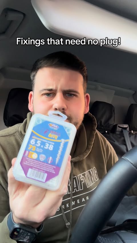 Instagram post by @omelectrical_ for Screwfix. Caption reads: Fixings that need no plugs from @screwfix_uk #AD....