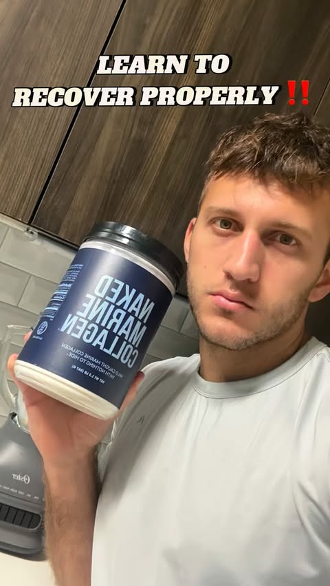 Instagram post by @thexgorilla for Naked Nutrition. Caption reads: Been adding @nakednutrition Marine Collagen....