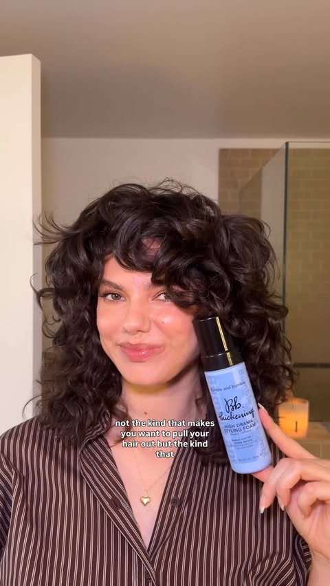 Instagram post by @magcegielska for Bumble and bumble.. Caption reads: [...] my volume comes from… 👉🏼👉🏼👉🏼....