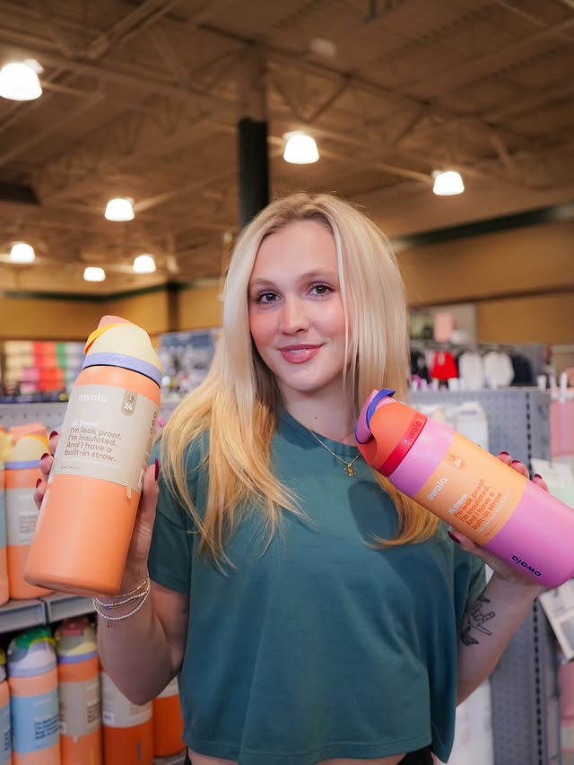 Instagram post by @emilyyyhaugen for Owala. Caption reads: So excited to be partnering with Owala, my go-to....
