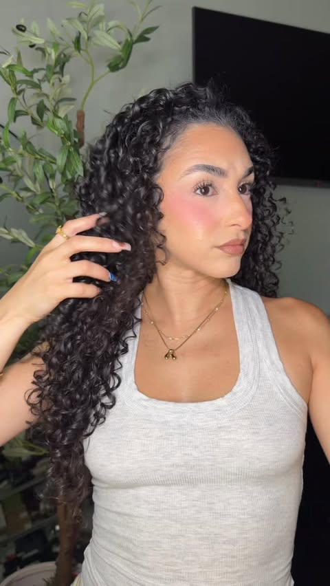 Instagram post by @_ashgabriellee for IGK Hair. Caption reads: [...] to get gorgeous results at home with....