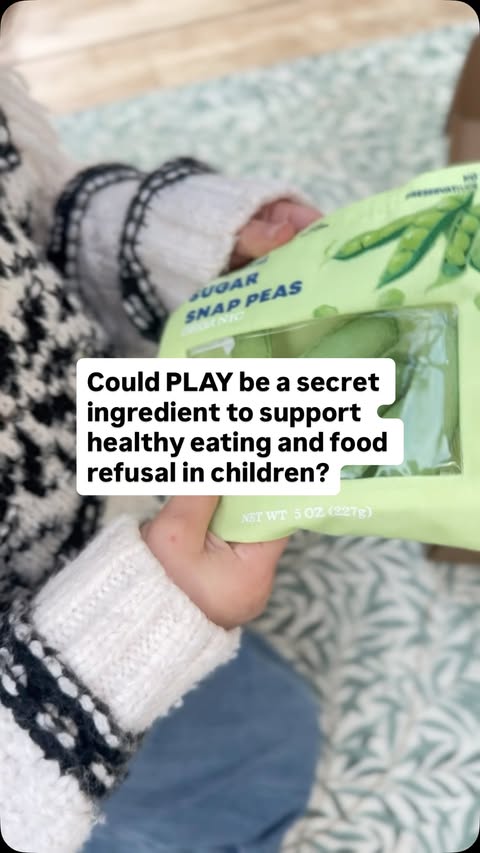 Instagram post by @childrensdietitian for Tiny Land. Caption reads: Ad | Play can be far more purposeful than we think....