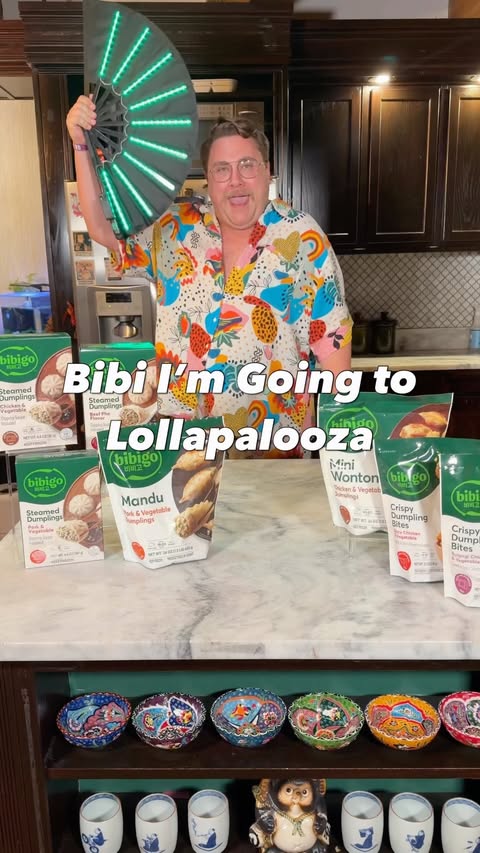 Instagram post by @marcosfunhouse for Bibigo. Caption reads: BiBi we’re going to Lollapalooza! @bibigo.global -....