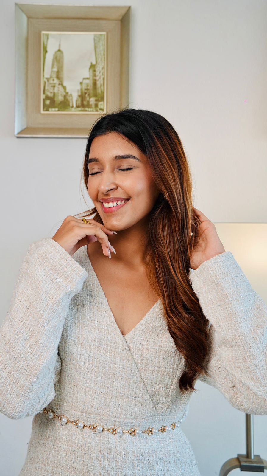 Instagram post by @honeysheth for Dove India. Caption reads: My hair? Living its best life lately ✨ All thanks....
