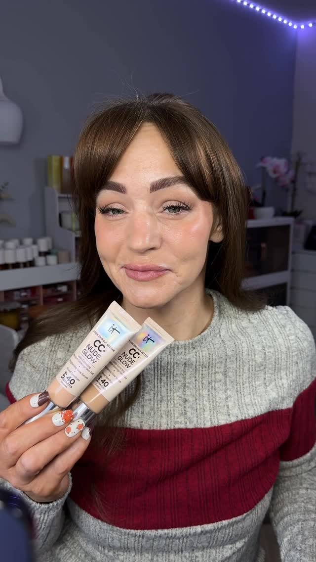 Instagram post by @beauty.is.everyone for IT Cosmetics. Caption reads: I love when makeup actually acts like skincare. 💧....