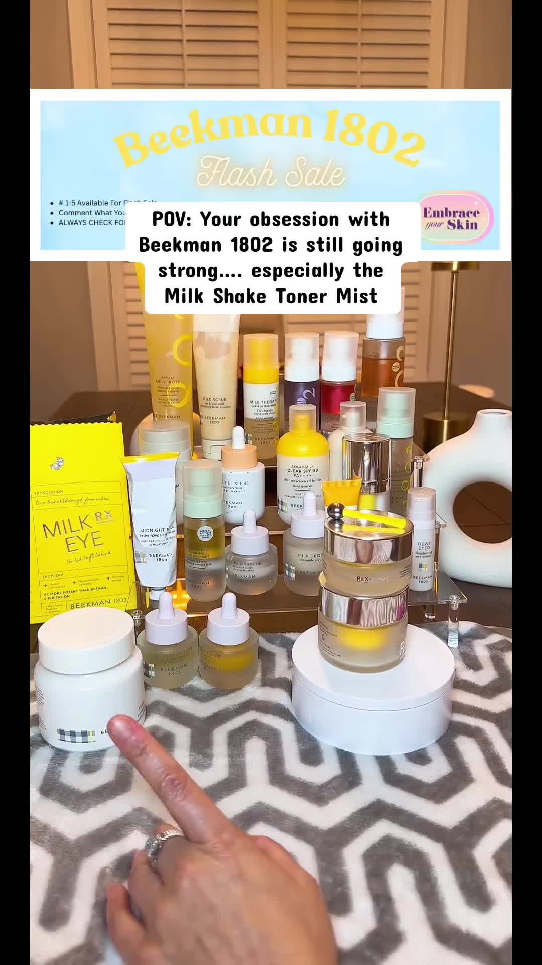 TikTok post by @tteverydayfinds for Beekman 1802. Caption reads: [...] bike! I love talking about @Beekman 1802....