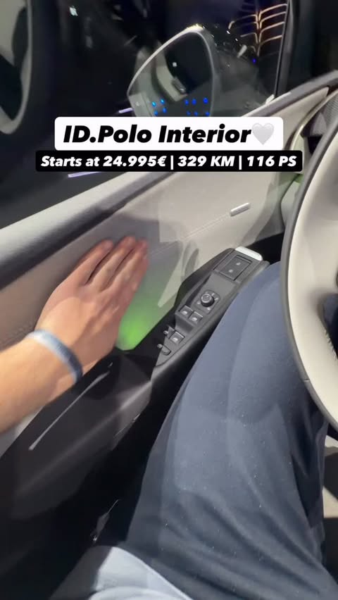 Instagram post by @tim.bodenstedt for Volkswagen. Caption reads: [...] | ID.Polo Interior🤍🙌🏻 @volkswagen #IDPolo....