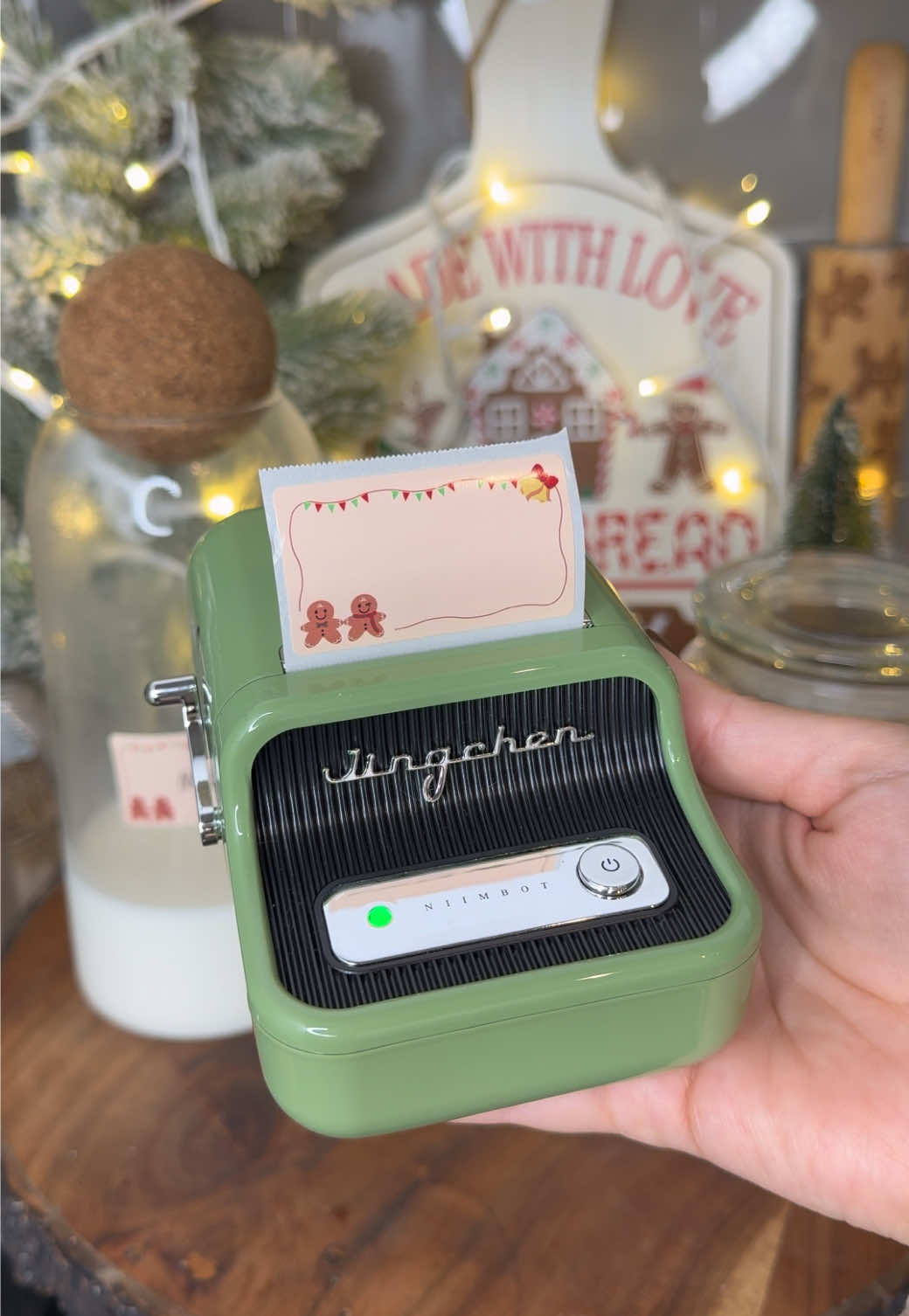 TikTok post by @navidadycocoa for NIIMBOT. Caption reads: [...] everything look extra cute with my @NIIMBOT ....