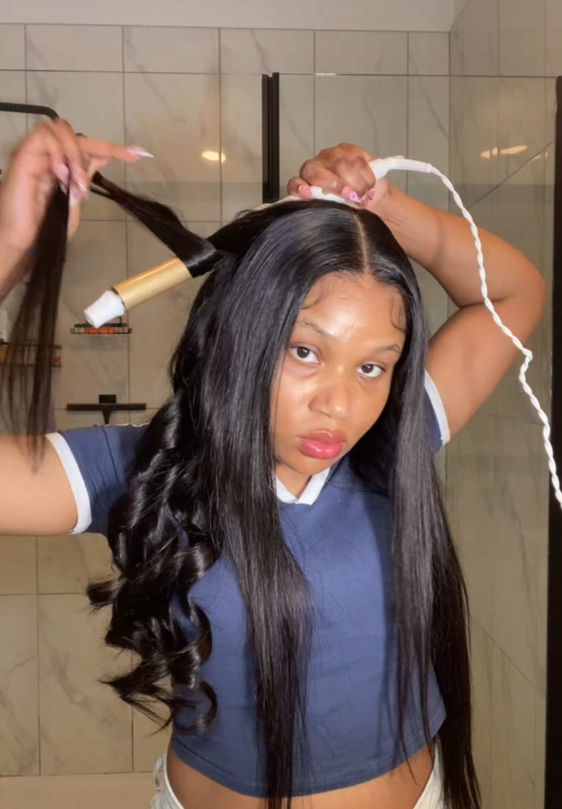 TikTok post by @jayandnia for Morefacewig. Caption reads: Hair from @morefacewig.com Code=FR30, $30 off.....