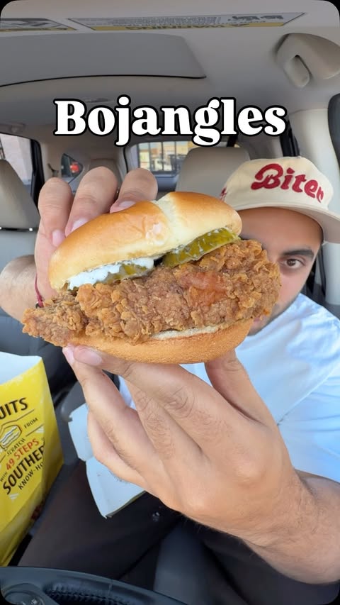 Instagram post by @how.kev.eats for Bojangles. Caption reads: Finally trying @bojangles for the very first time!....