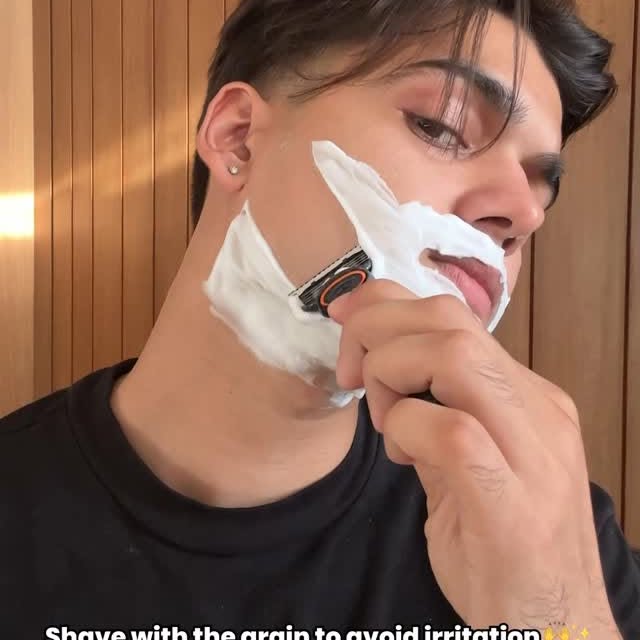 Instagram post by @hmu.harshh for Gillette. Caption reads: No more missed spots, no more nicks — just a....