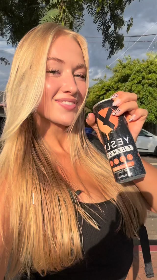 Instagram post by @aztec_nil for Yesly Water. Caption reads: fueled by good energy only ⚡ 114mg green tea....