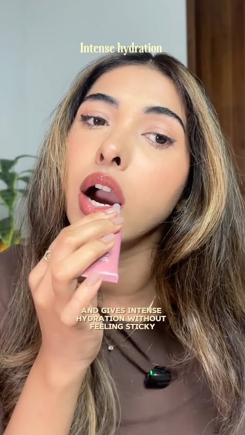 Instagram post by @rathodtanisha_ for Lakmé Skin. Caption reads: Not me finding another lip obsession… 👀💋 But....