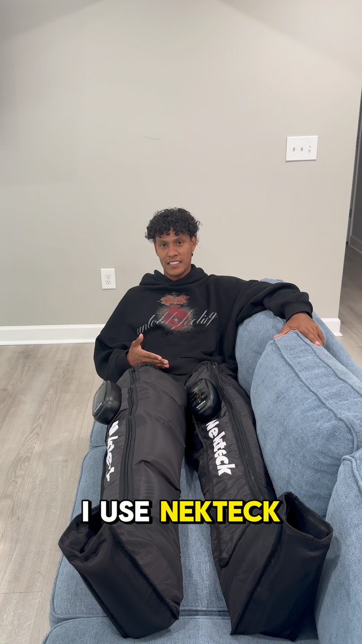 Instagram post by @moitablante11 for Nekteck. Caption reads: [...] after a hard session and for that I use....