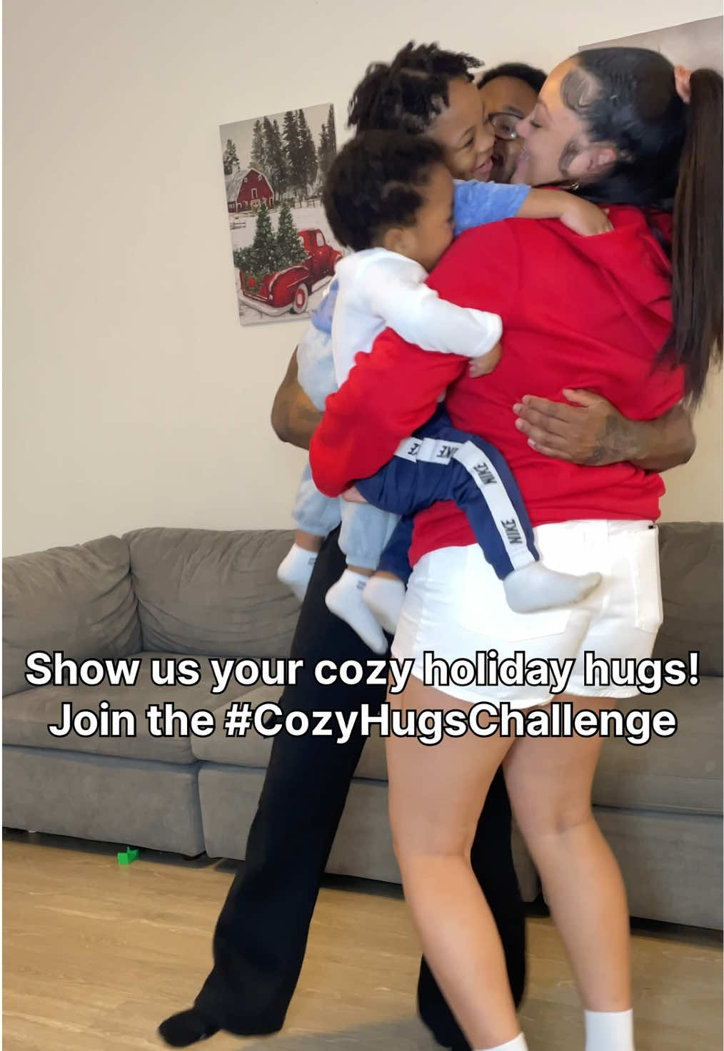 TikTok post by @avi.and.dq for Momcozy. Caption reads: The Momcozy 14-day gift box makes for the most....