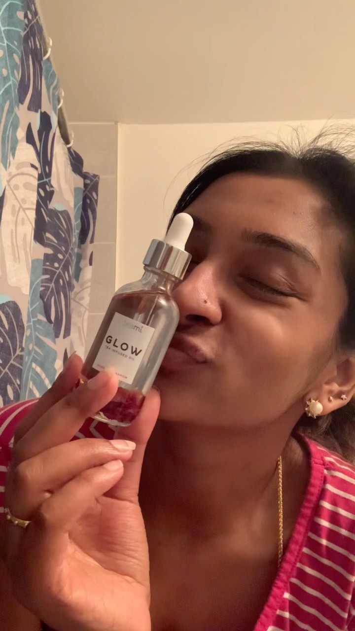Instagram post by @millennial_mommy11 for Teami Blends. Caption reads: Facial Oils are a must add on to your skincare.....