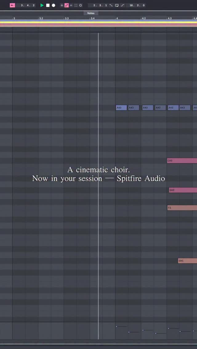 Instagram post by @milkoi124 for Spitfire Audio. Caption reads: Spitfire Audio’s Originals series is a collection....