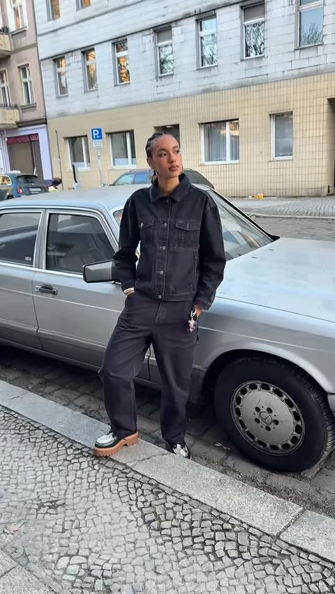 Instagram post by @kadidja.becher for Timberland. Caption reads: fully stepping in @timberland_eu | ad @zalando....