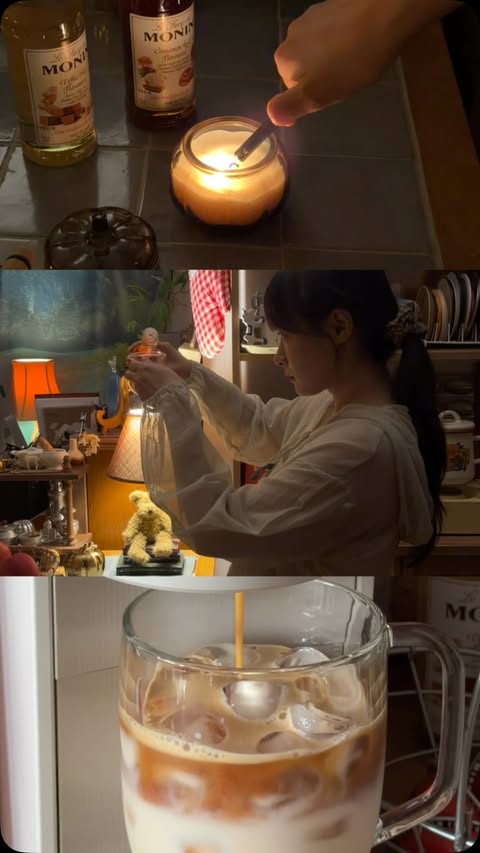 Instagram post by @no.noru for Nespresso. Caption reads: [...] 함께 조금 더 포근하게 보내보아요⋆⁺₊⋆ ☾⋆⁺₊⋆ 🏷️....