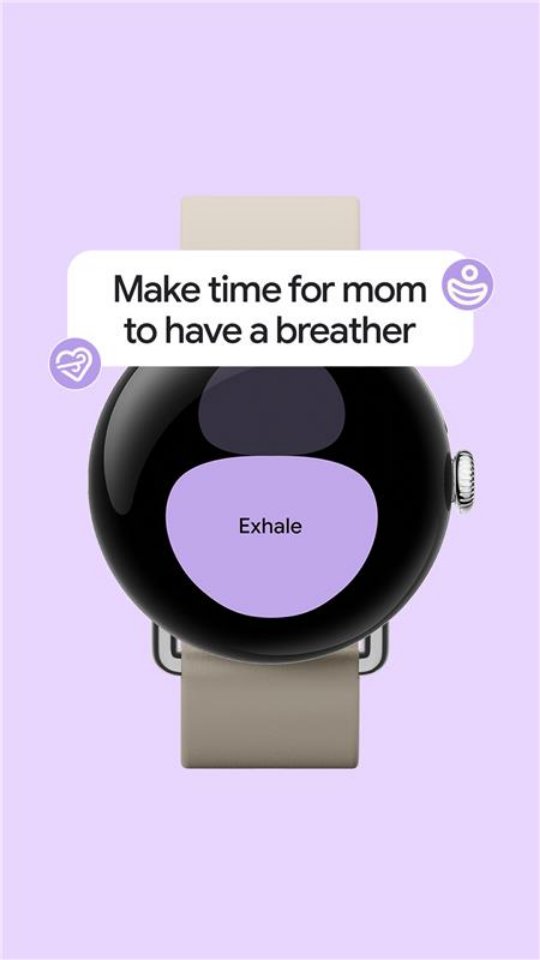 Instagram post by @madebygoogle for Fitbit. Caption reads: Make sure this #MothersDay feels like a breath of....