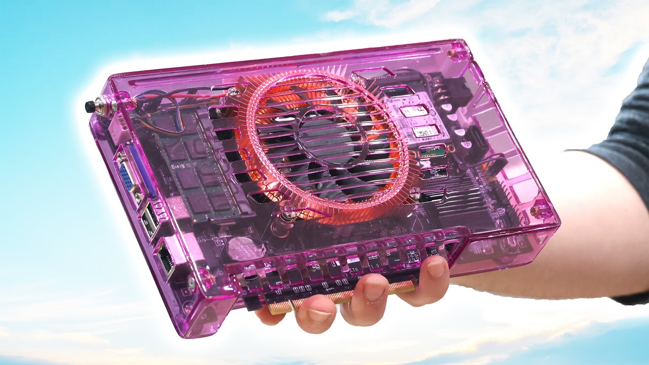 YouTube post by @BringusStudios for PCBWay3D. Caption reads: Gaming on a GPU.