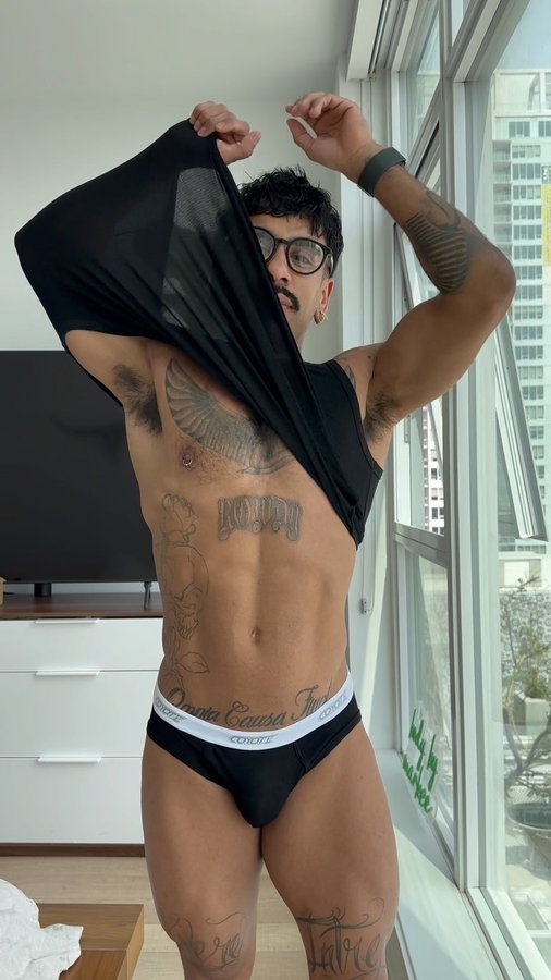 Instagram post by @bodybymarkee for Coyote Jocks. Caption reads: Black or white? @coyotejocks.