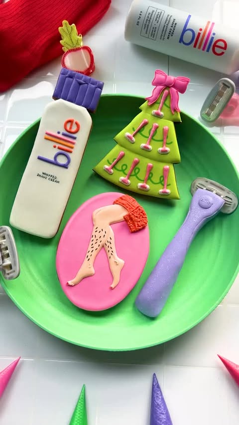 Instagram post by @karenthibakes for Billie. Caption reads: Smoothest cookies around 🙂‍↕️ @billie....