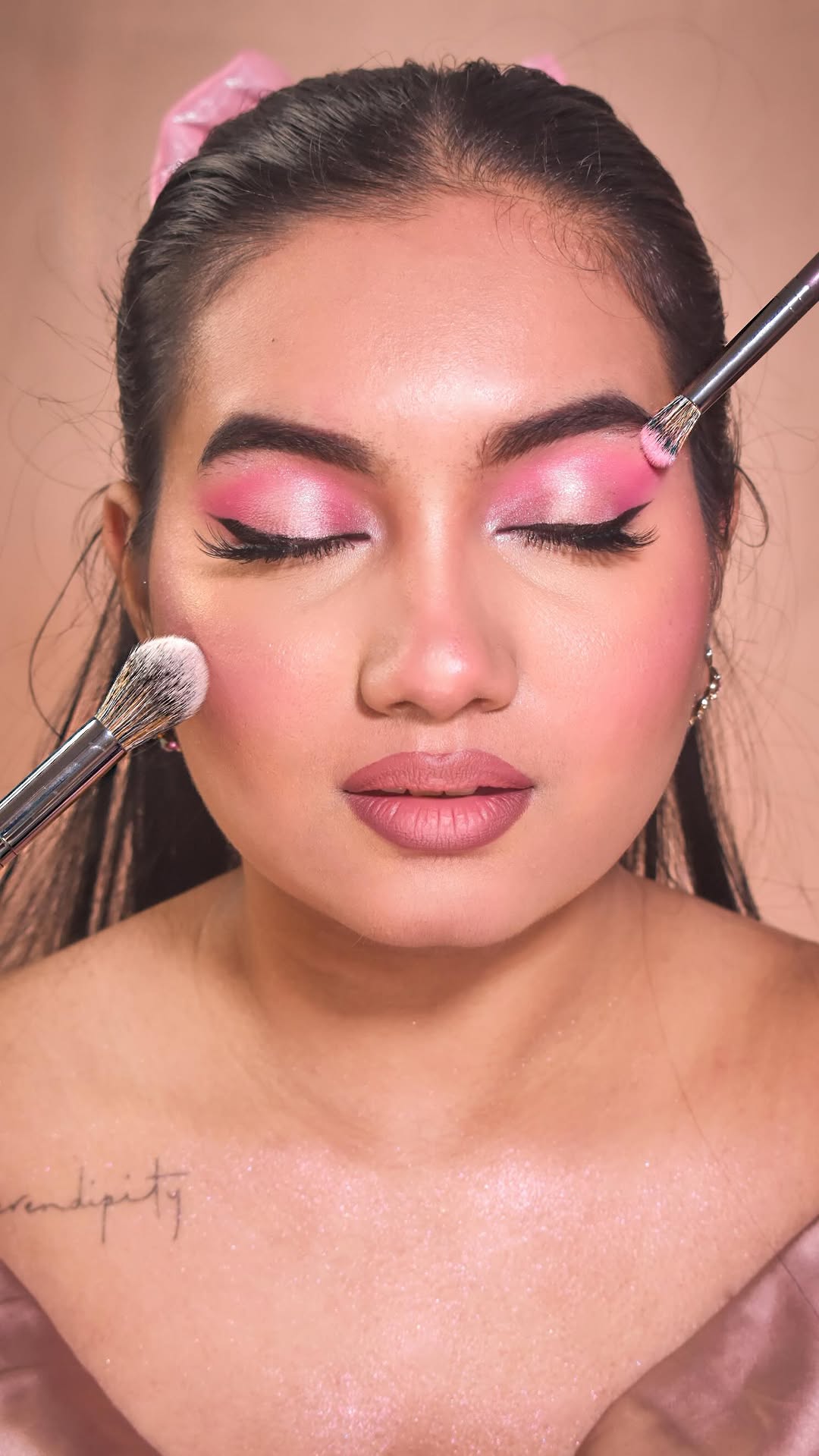 Instagram post by @hitaashiii for Colorbar Cosmetics. Caption reads: Achieving a full-face glam has never been easier. ....