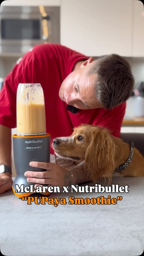 Instagram post by @brendonblake_ for McLaren. Caption reads: [...] in collaboration with @nutribulletuk &....