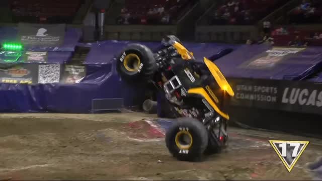 Instagram post by @tonyochsblackops for Monster Jam. Caption reads: [...] @TjtTiffany are your @BKT.Sport 🚜🏆....