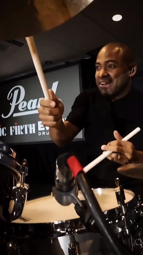 Instagram post by @isacjamba for Vic Firth. Caption reads: Video Produced By @vicfirth at @percussivearts....