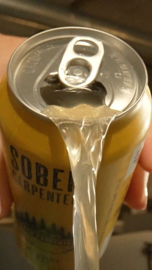 Instagram post by @taydontplay for Sober Carpenter. Caption reads: What flavor would you choose? @sobercarpenter 🍻.