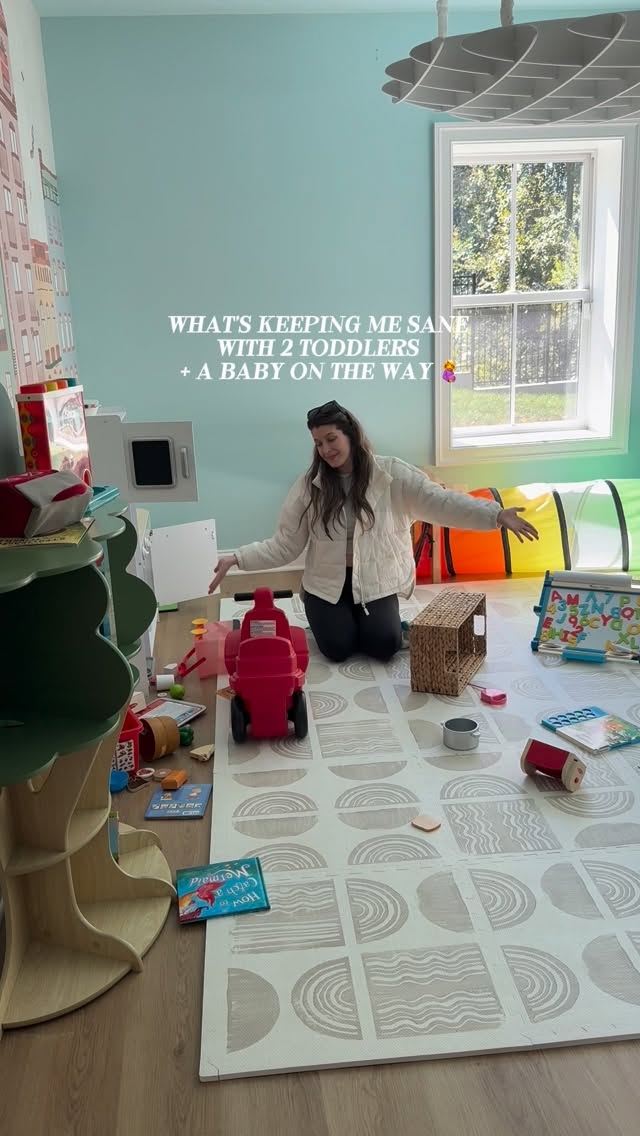 Instagram post by @thekatiebeach for Thrive Market. Caption reads: The mental load of being a mom of 2 (soon to be....