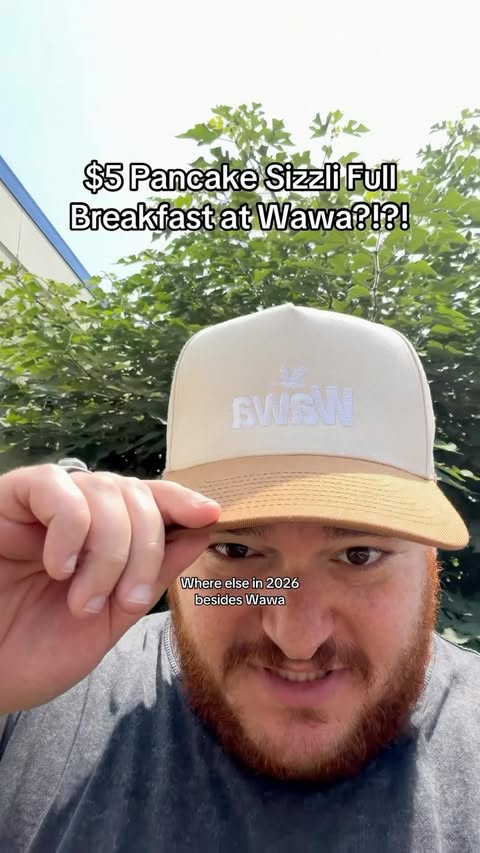 Instagram post by @jacobdoesphilly for Wawa. Caption reads: [...] The $5 Sizzli Breakfast Deal is back at....