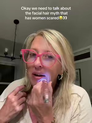 TikTok post by @inmy50sera for Mighty Life. Caption reads: [...] #nosehairremover #lilashaver @Mighty Life.