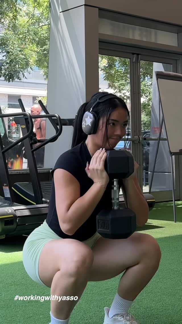 Instagram post by @lenaliftsx for Yasso. Caption reads: I’m a wellness girly with a dessert obsession....