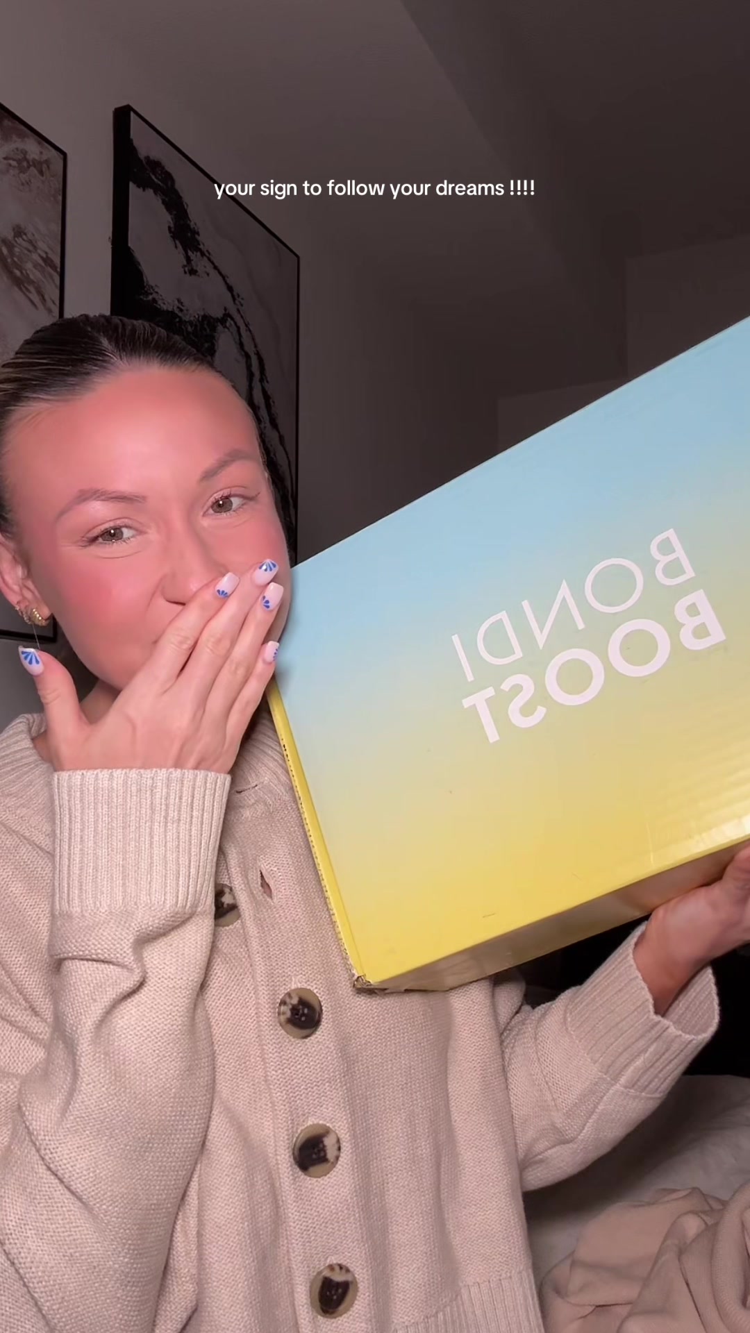 TikTok post by @mmaccheyne for BondiBoost. Caption reads: SOMEONE PINCH ME !!! I’ve only DREAMED of this.....