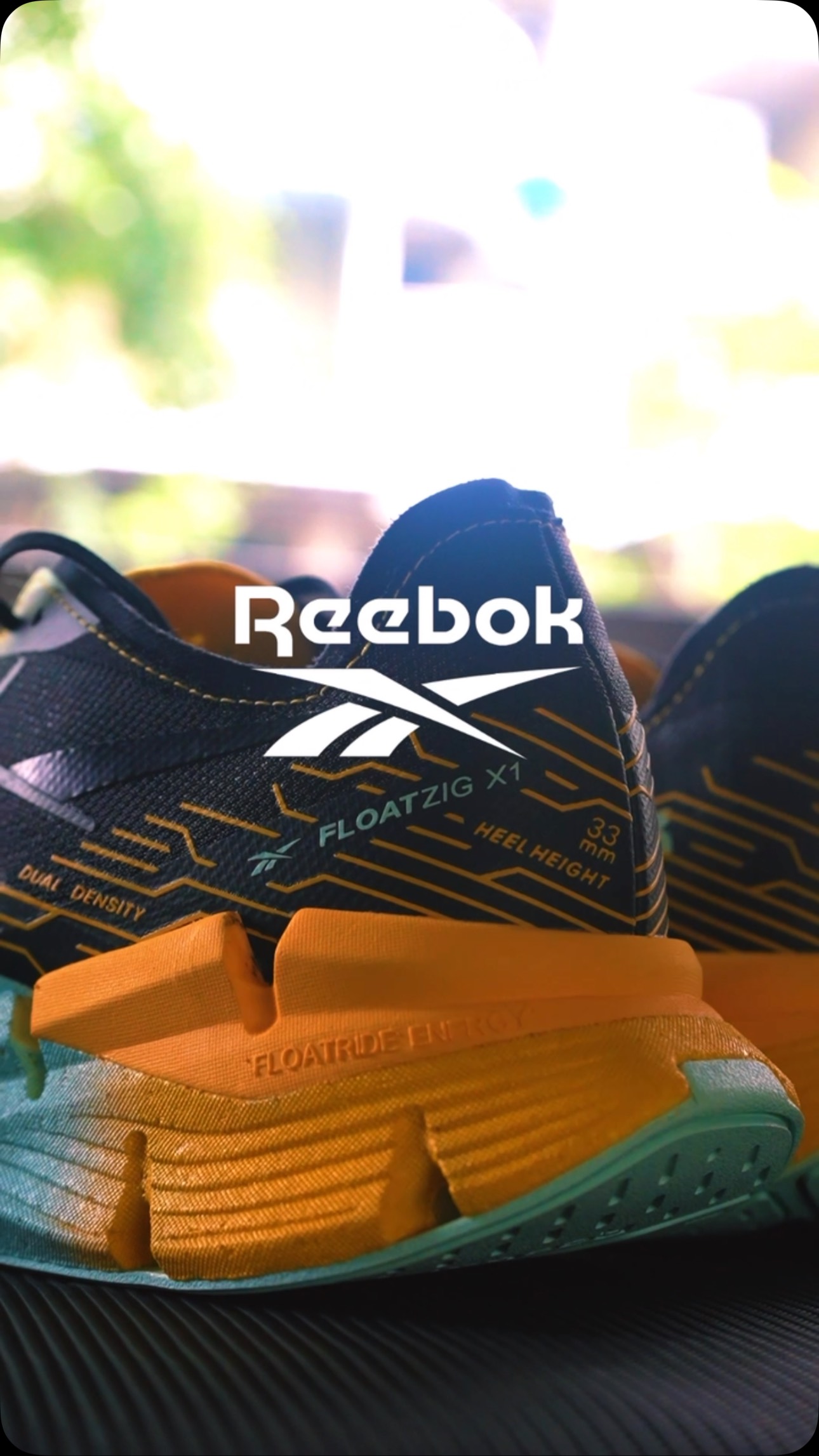 Instagram post by @rahuldattard for Reebok. Caption reads: The all-new @reebok FloatZig X1 is built for [...].
