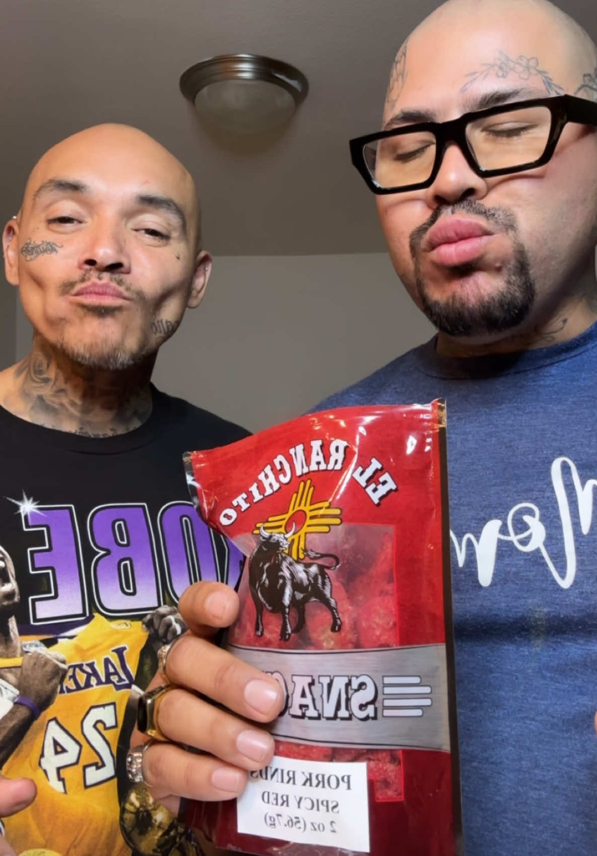 TikTok post by @trinoandadam for El Ranchito Jerky. Caption reads: [...] we are you definitely gotta try @El Ranchito....