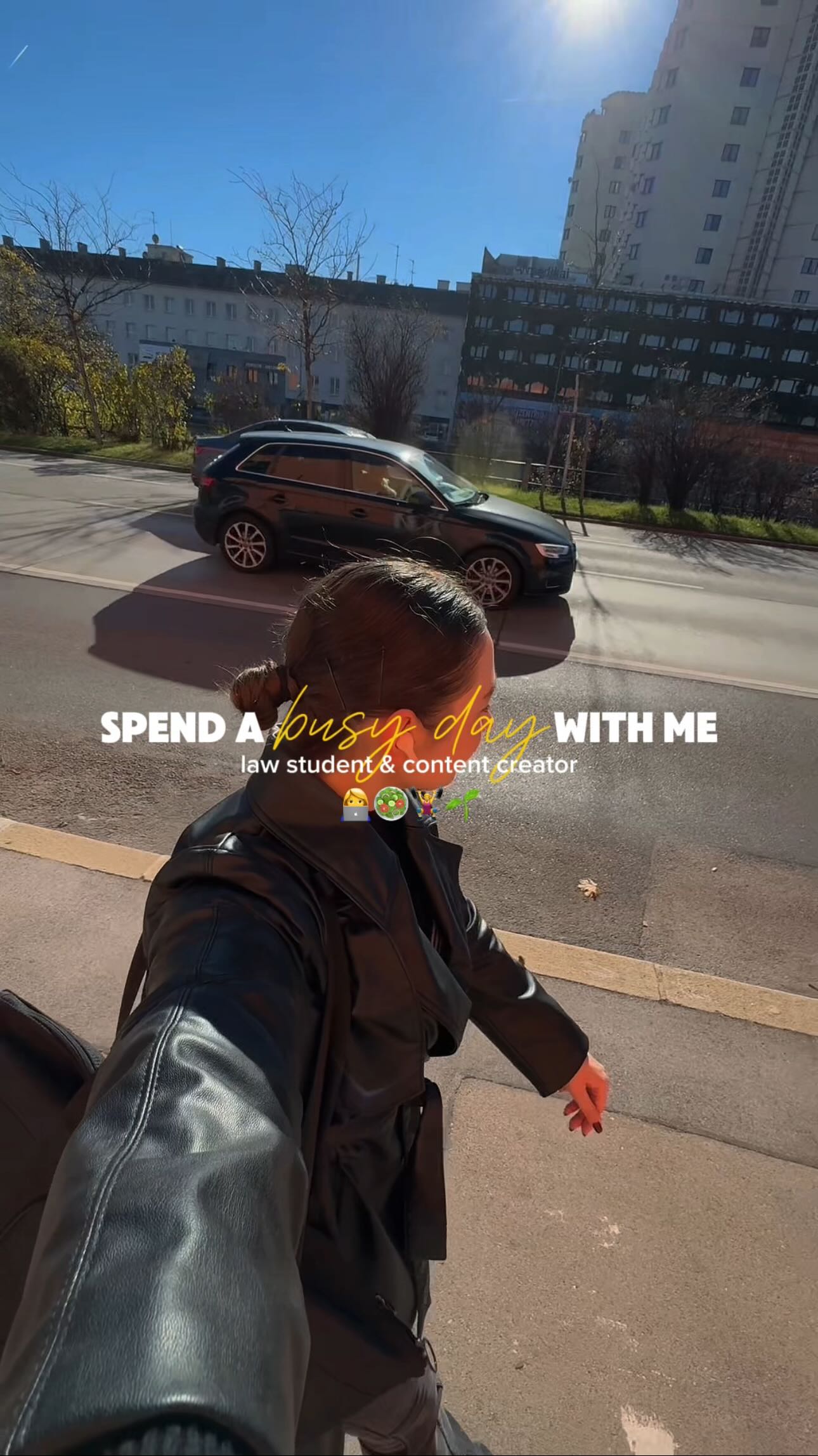 Instagram post by @boba.udovicic for Printify. Caption reads: Busy day edition 💻🏋️‍♀️👟
From morning coffee to....