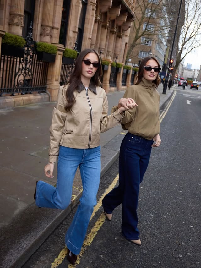 Instagram post by @phoebetomlinson for Lipsy London. Caption reads: [...] 🤎 jacket is linked on stories @lipsylondon....
