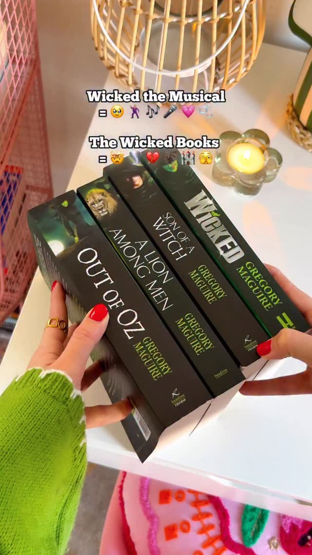 Instagram post by @magicalfindsuk for Books2Door. Caption reads: Happy Wicked: For Good day! 😍💗🪄 

Did you know....