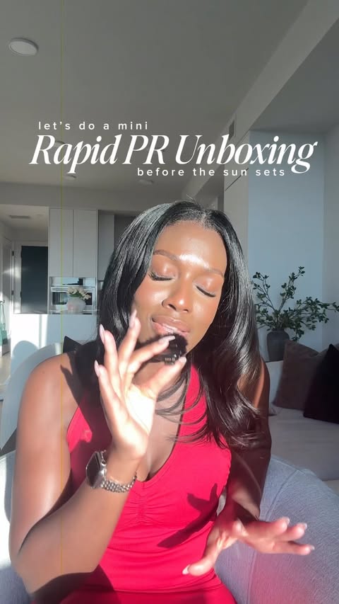 Instagram post by @abenevolentsoul for NEST New York. Caption reads: Let’s do a mini PR unboxing as I beat the sun ☀️....