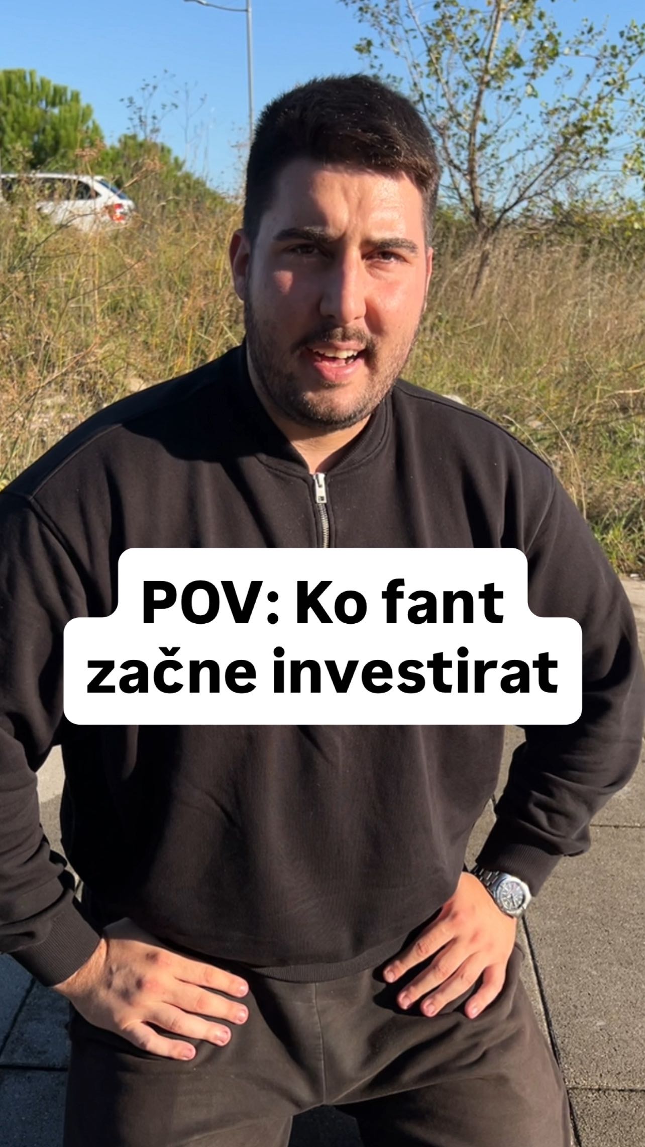 Instagram post by @snemalecdavid for Trade Republic. Caption reads: [...] #snemalecdavid #davidmilosavljevic....