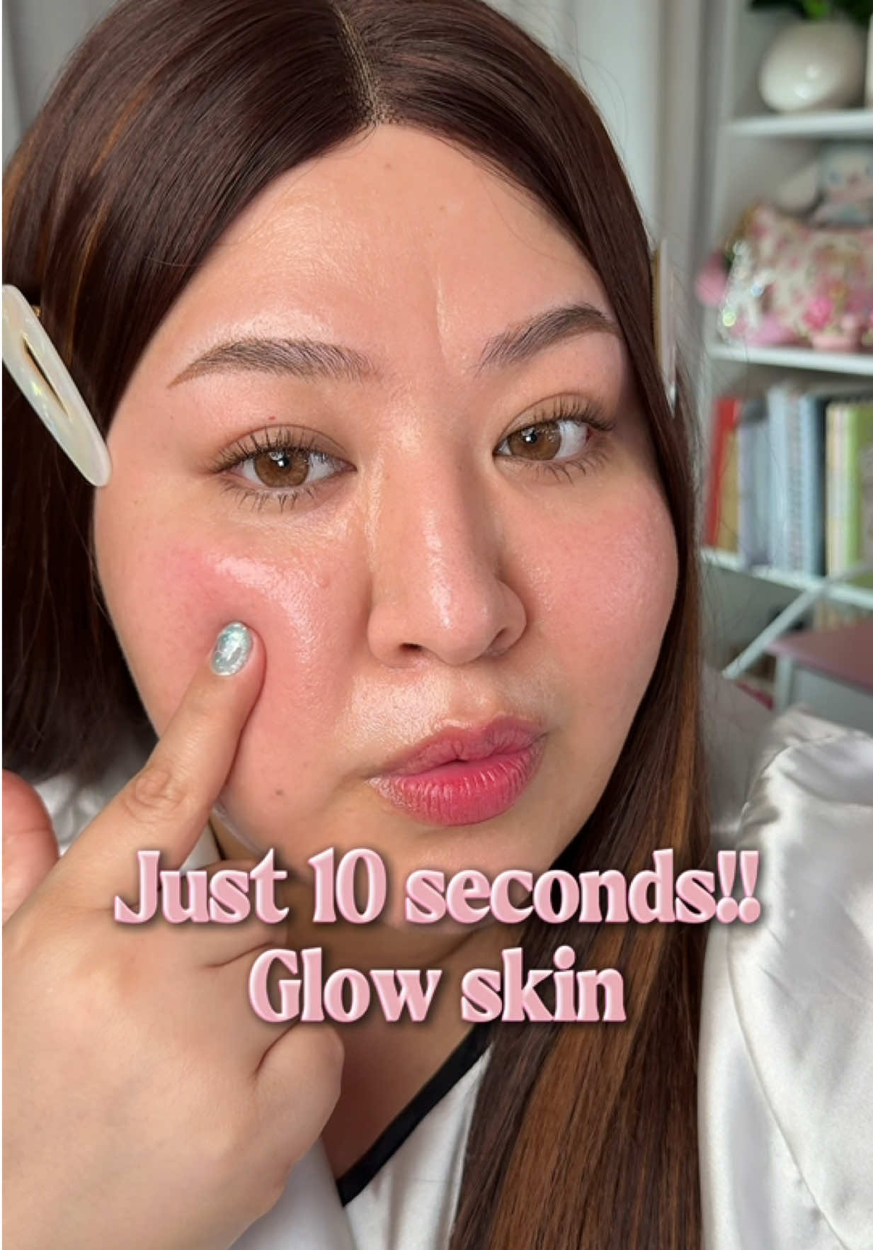 TikTok post by @karlysunn for Hwahae US. Caption reads: POV: you finally found the secret to that ✨glass....