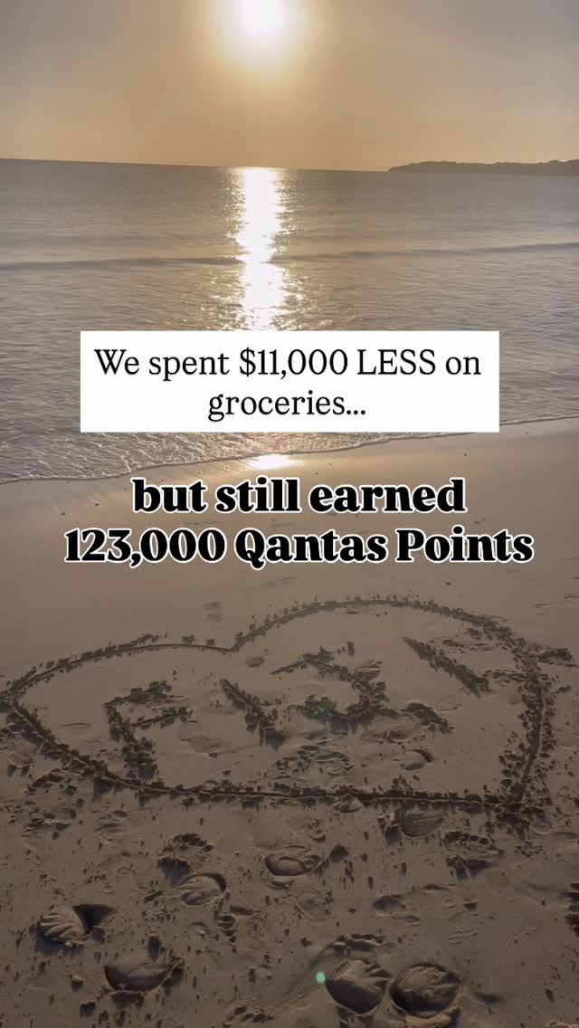 Instagram post by @amyonpoints for Everyday Rewards. Caption reads: [...] → 136,000 Qantas Points (from....