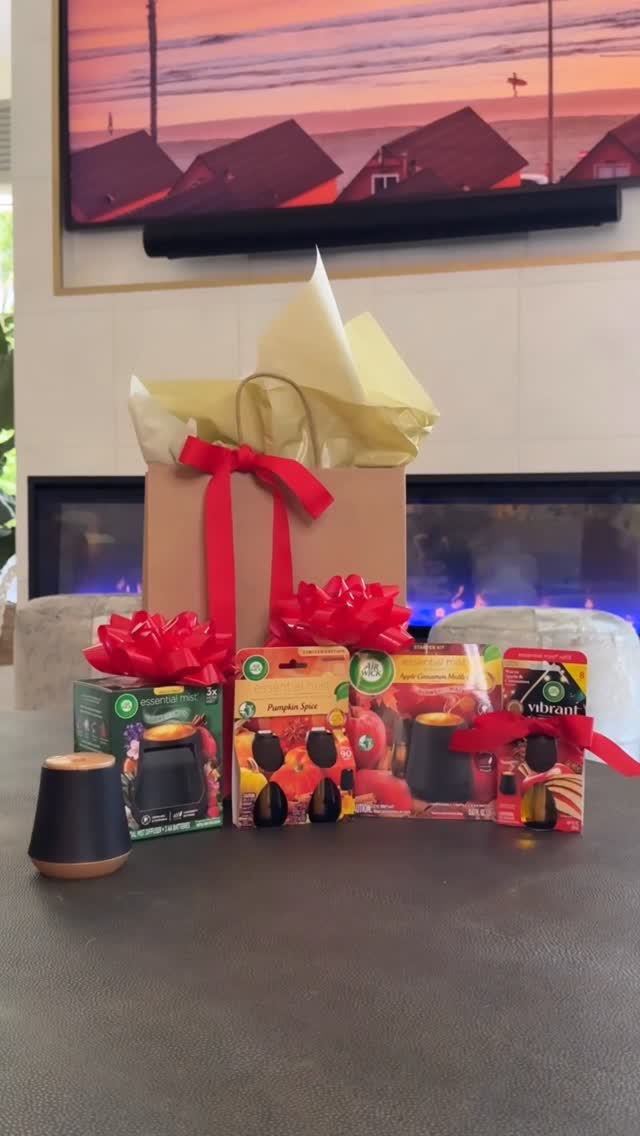 Instagram post by @aivanelli for Air Wick US. Caption reads: #AirWickPartner Backpacks at the door, dinner on....