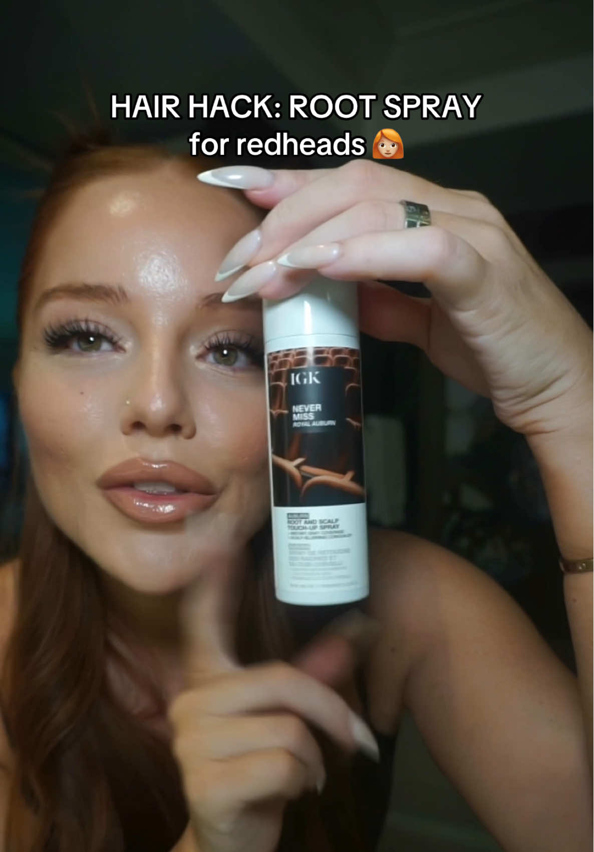 TikTok post by @kaylakayyy0 for IGK Hair. Caption reads: HAIR HACK ALERT! @IGK Hair came out with a perfect....