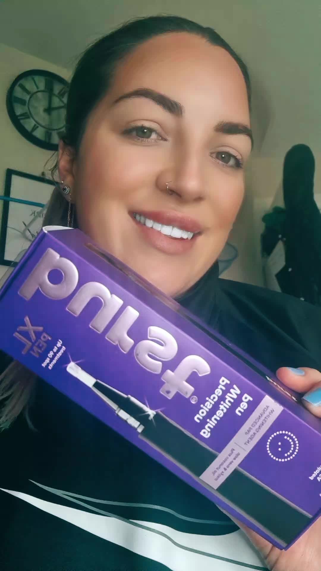 TikTok post by @chloereviewsit for Burst Oral Care. Caption reads: [...] #burst #teethcare #whiteteeth @BURST Oral....