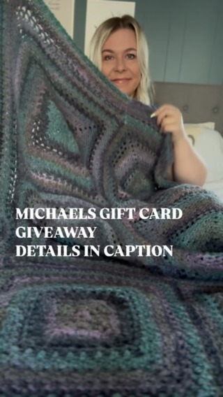 Instagram post by @hookedhazel for Yarnspirations. Caption reads: [...] using #CaronCakesContest and tag....